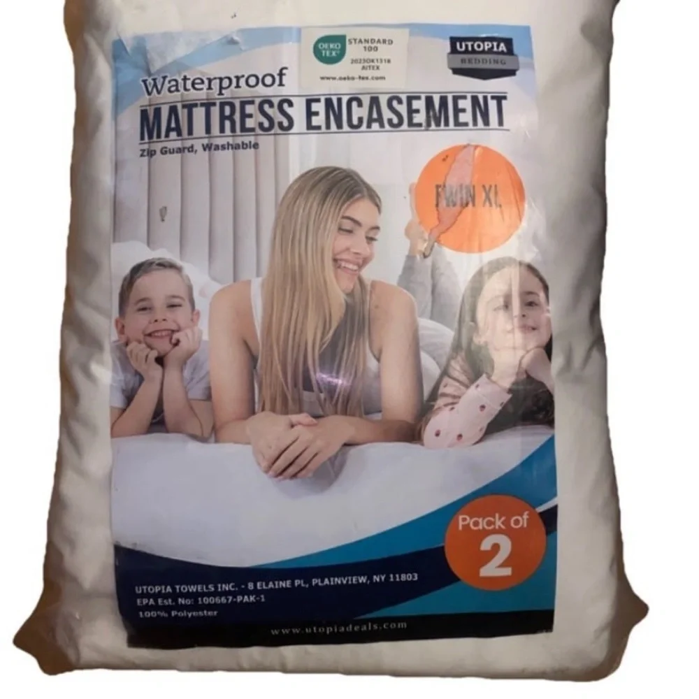 Utopia Bedding Waterproof Mattress Encasement Twin XL. Pack Of 2. New.